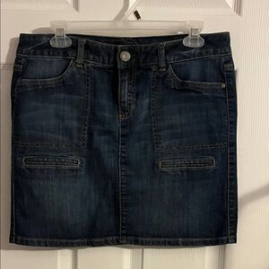 Tommy Hilfiger Dark Denim Blue Mini Skirt